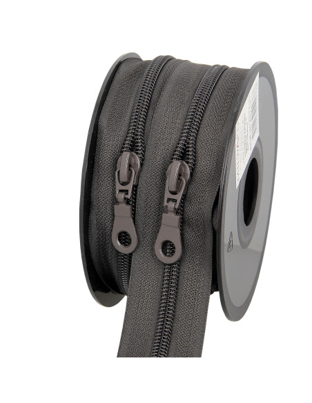 Rotolo di 5 metri di chiusura in nylon 5 mm con cursori - Terra