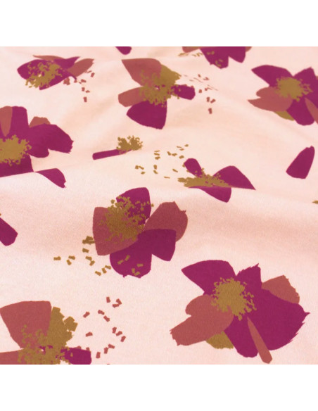 Tessuto jersey di cotone Anémona Nude - Églantine & Zoé