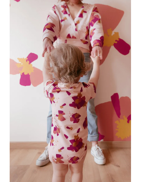 Tessuto jersey di cotone Anémona Nude - Églantine & Zoé
