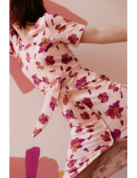 Tessuto jersey di cotone Anémona Nude - Églantine & Zoé