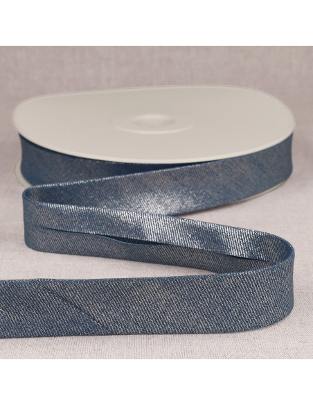 Nastro sbieco metallizzato - Azzurro chiaro