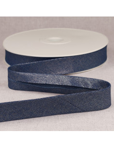 Nastro sbieco metallizzato - Blu scuro