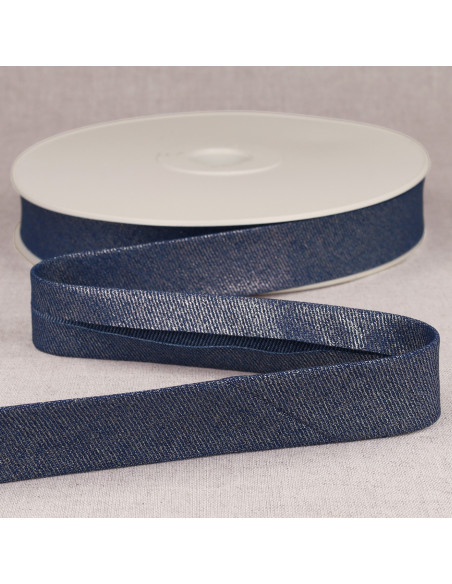 Nastro sbieco metallizzato - Blu scuro
