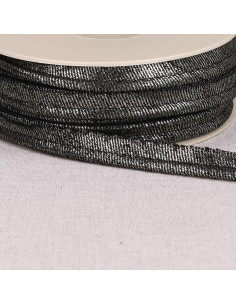 Cordoncino Jean metallizzato - Nero e argento