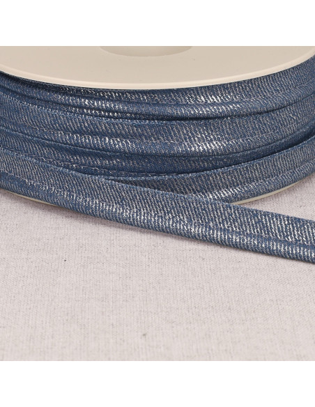 Cordoncino Jean metallizzato - Azzurro chiaro