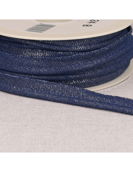 Cordoncino Jean metallizzato - Blu scuro