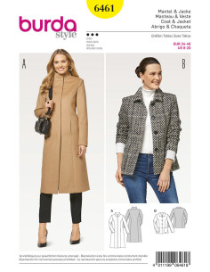 Modello di cappotto e giacca - Burda 6461