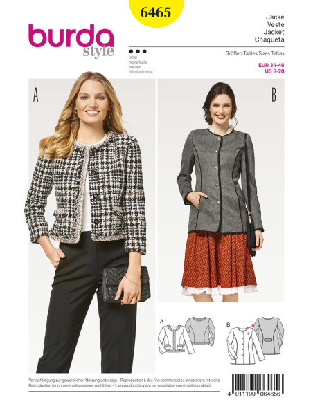Modello di giacca - Burda 6465