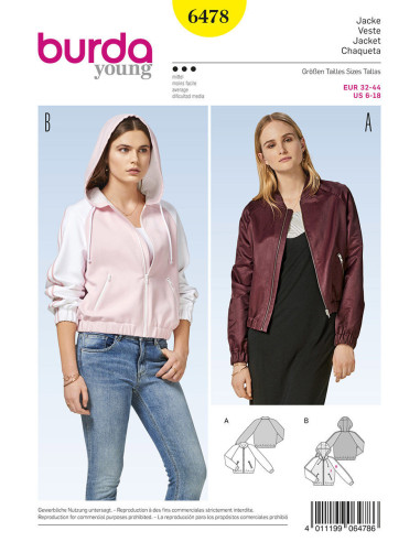 Modello di giacca - Burda 6478