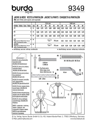 Modello di giacca - Burda 9349