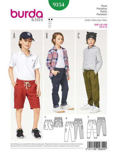 Modello di pantaloni - Burda 9354