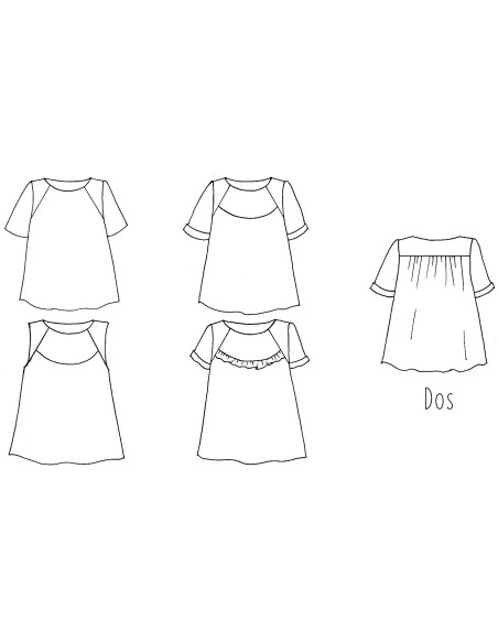 Modello di top Lunne - Anna Rose patterns