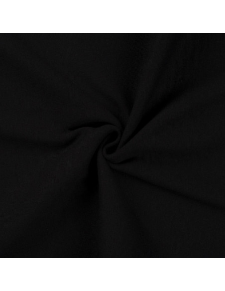 Tessuto jersey a coste - Nero