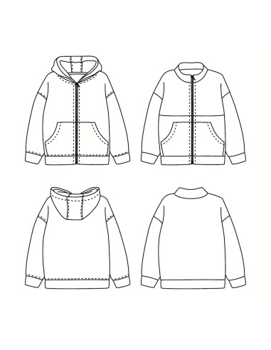 Modello di felpa con zip unisex Liverpool - Ikatee