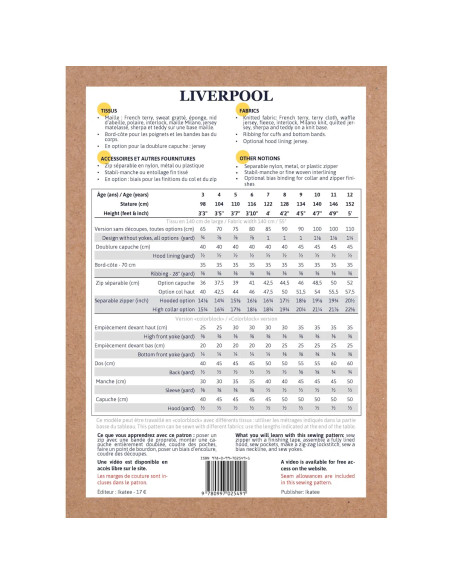 Modello di felpa con zip unisex Liverpool - Ikatee
