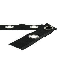 Fascia con occhielli argento opaco - Nero