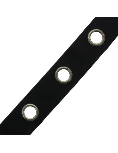 Fascia con occhielli argento opaco - Nero 2