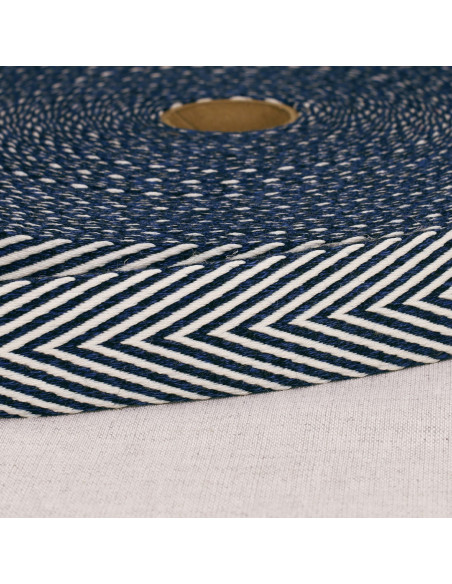 Cinturino a spina di pesce - Blu marino