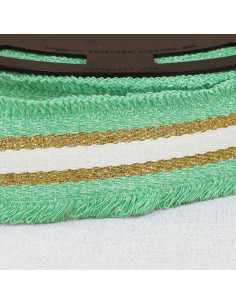 Cinturino frangetta lurex - Verde chiaro