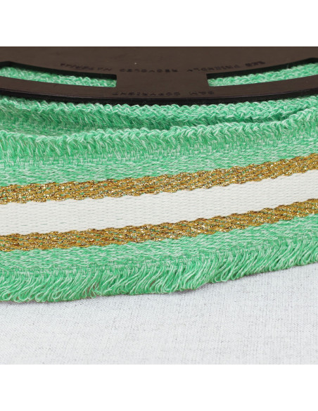Cinturino frangetta lurex - Verde chiaro