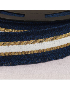 Cinturino frangetta lurex - Blu marino