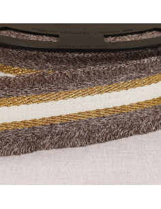 Cinturino frangetta lurex - Marrone