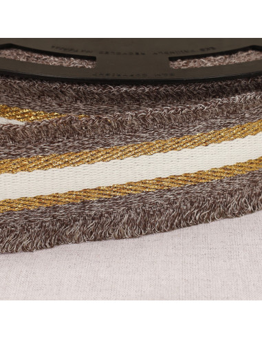 Cinturino frangetta lurex - Marrone
