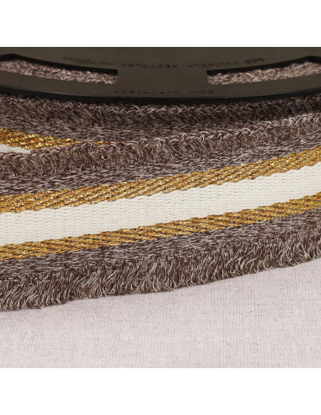 Cinturino frangetta lurex - Marrone