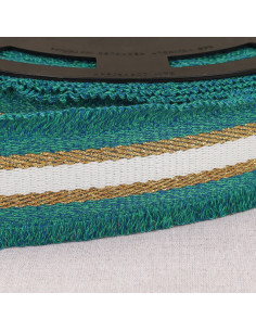 Cinturino frangetta lurex - Blu petrolio