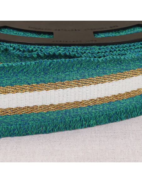 Cinturino frangetta lurex - Blu petrolio