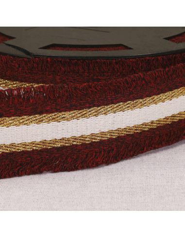 Cinturino frangetta lurex - Bordeaux