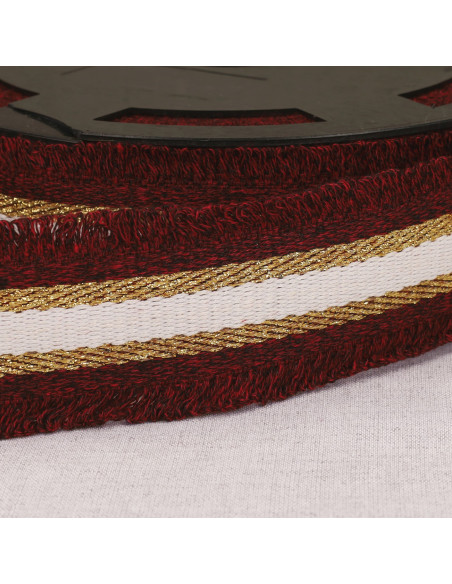 Cinturino frangetta lurex - Bordeaux