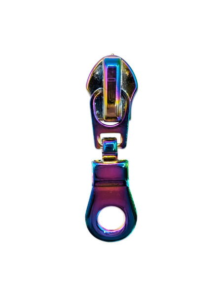 Cursore per chiusura nylon 5 mm - Arcobaleno