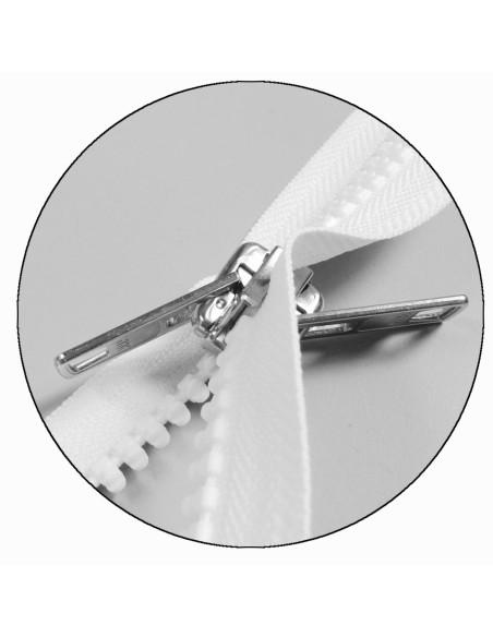 Chiusura separabile sintetica speciale tenda e campeggio YKK - Nero