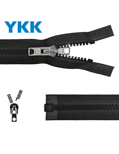 Chiusura separabile sintetica speciale tenda e campeggio YKK - Nero