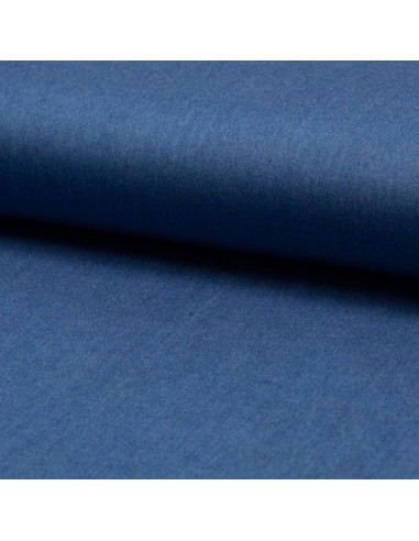 Tessuto viscosa chambray - Blu medio