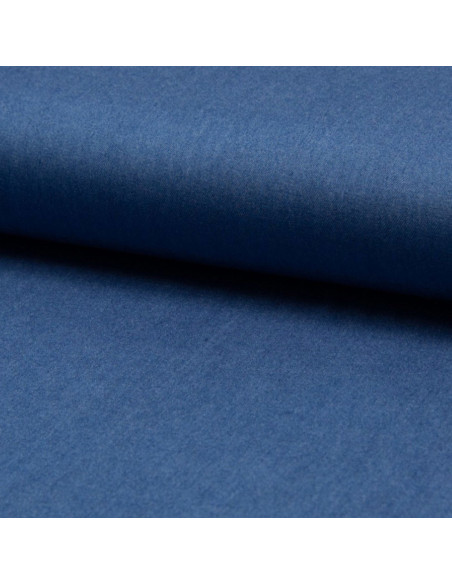 Tessuto viscosa chambray - Blu medio