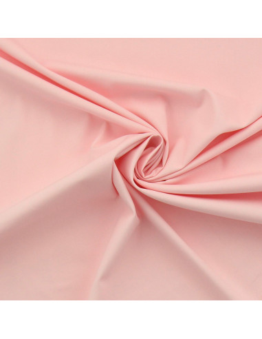 Tessuto popeline di cotone elasticizzato - Rosa