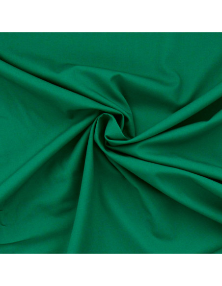 Tessuto popeline di cotone elasticizzato - Verde