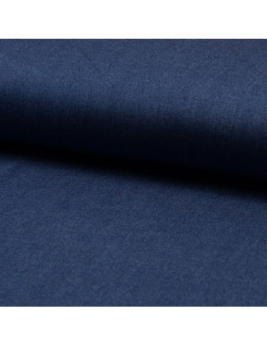 Tessuto viscosa chambray - Blu jeans
