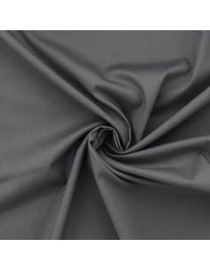 Tessuto popeline di cotone elasticizzato - Grigio