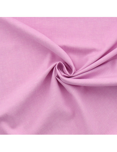 Tessuto cotone lino - Rosa confetto