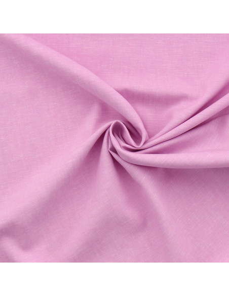 Tessuto cotone lino - Rosa confetto
