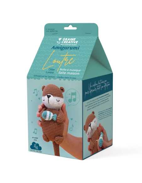 Kit uncinetto amigurumi - Lontra musicale