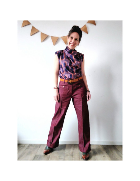 Tessuto jeans denim elasticizzato - Bianco