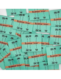 Set di 5 etichette tessute da cucire Summer love