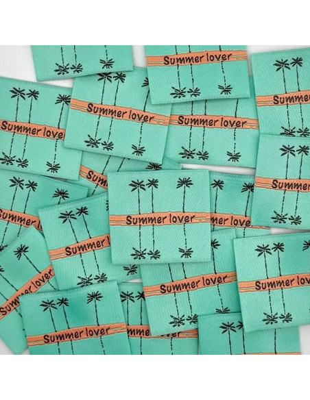 Set di 5 etichette tessute da cucire Summer love