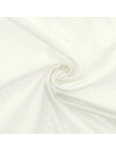Tessuto cotone plumetis - Ecru