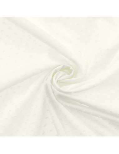 Tessuto cotone plumetis - Ecru