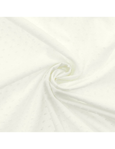 Tessuto cotone plumetis - Ecru